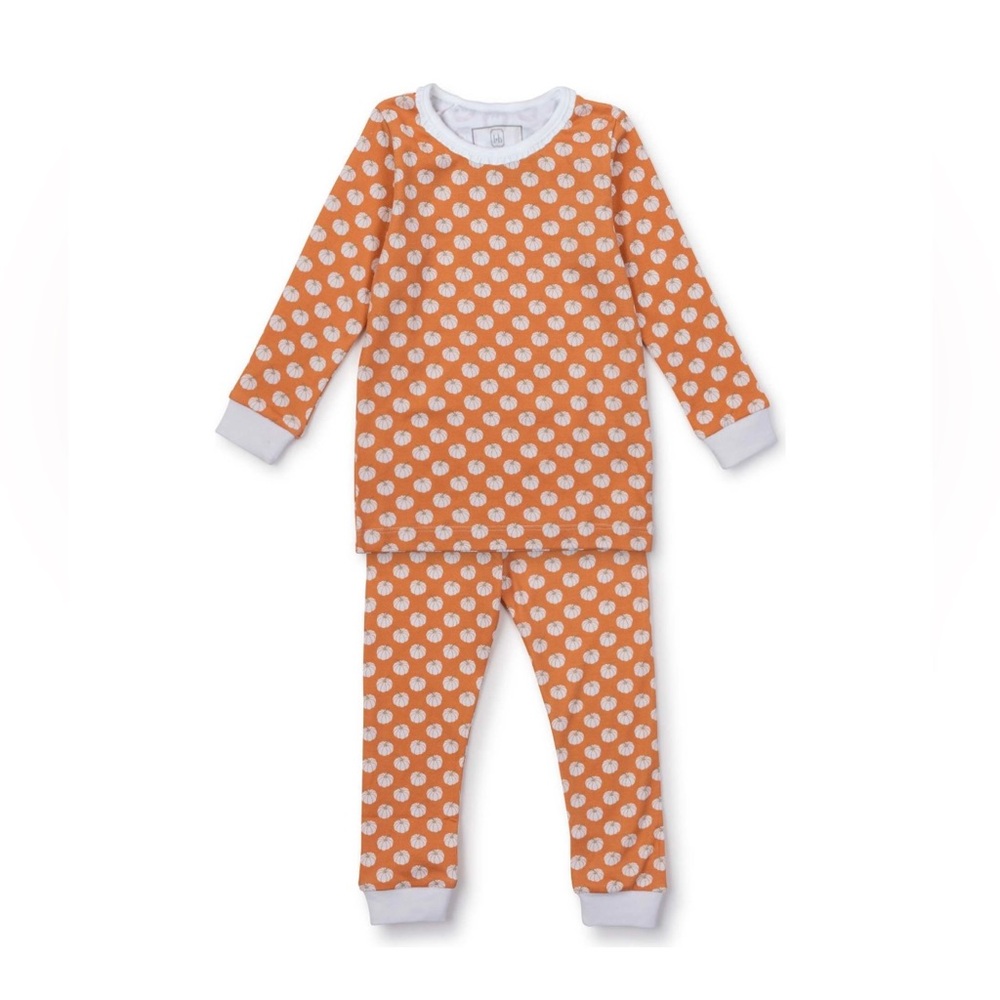 NWOT Lila and Hayes Pumpkin PJ set
